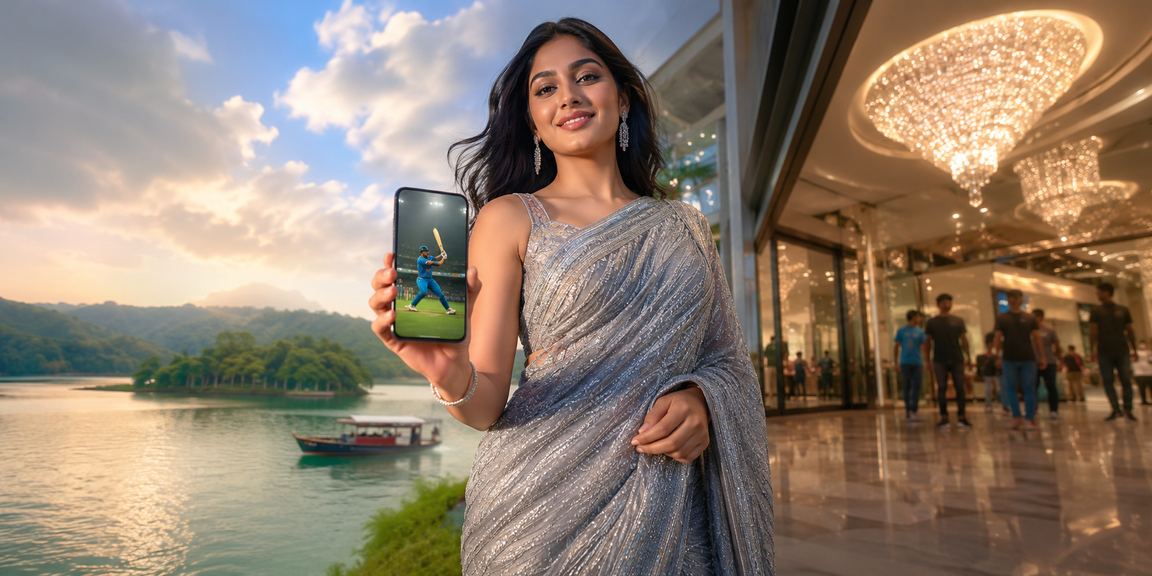 রাঙামাটিতে একজন ব্যবহারকারী মোবাইলে ক্রিকেট বেটিং উপভোগ করছেন